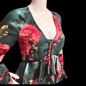 Misa Los Angeles Silk Floral Bloom Blouse